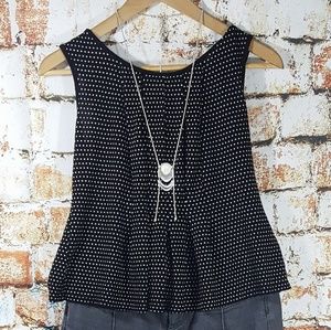 Max Edition// Black & White Dotted Pattern Top